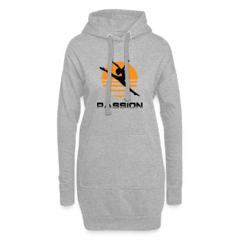 Gymnastique rythmique - Sweat-shirt à capuche long Femme - gris chiné - Devant