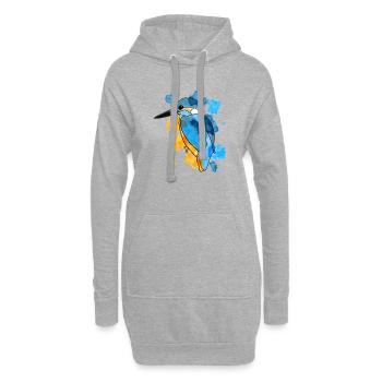 Eisvogel - Hoodie-Kleid - Grau meliert - Vorne