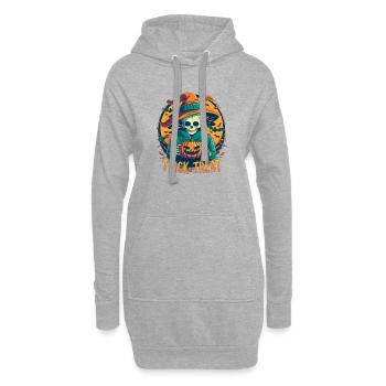 Des bonbons ou des bâtons - Sweat-shirt à capuche long Femme - gris chiné - Devant