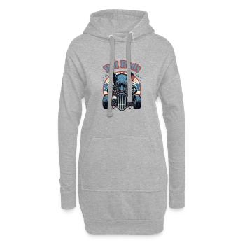 Chemise Ratsking Ratlook – Style rustique personnalisé - Sweat-shirt à capuche long Femme - gris chiné - Devant