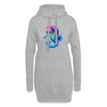 Seahorse - Hoodie Dress - heather grey - Front