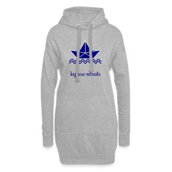 GLÜCKLICHER RÜCKZUG. RUHESTAND - Hoodie-Kleid - Grau meliert - Vorne