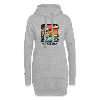 Fishing. Bait, wait, catch! - Hoodie Dress - heather grey - Front