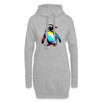 Pingouin - Sweat-shirt à capuche long Femme - gris chiné - Devant