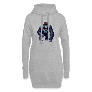 Gorilla - Hoodie-Kleid - Grau meliert - Vorne