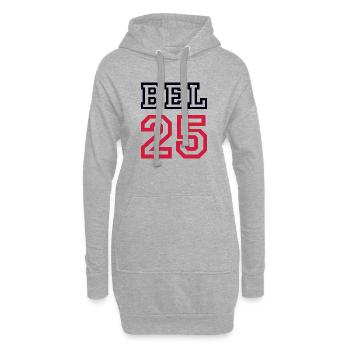BELGIQUE Belgique 2025 - Sweat-shirt à capuche long Femme - gris chiné - Devant