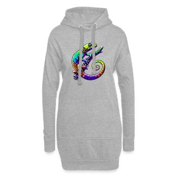 Gecko - Hoodie-Kleid - Grau meliert - Vorne