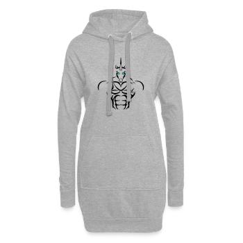Alpha maiden Deluxe - Hoodie-Kleid - Grau meliert - Vorne