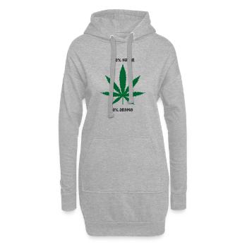 100% Natur, 0% Drama - Hoodie-Kleid - Grau meliert - Vorne