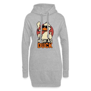 High as Duck - THC Ente - Sweat-shirt à capuche long Femme - gris chiné - Devant