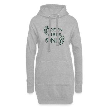 Eco Friendly Green Vibes Only Earth Love - Hoodie-Kleid - Grau meliert - Vorne