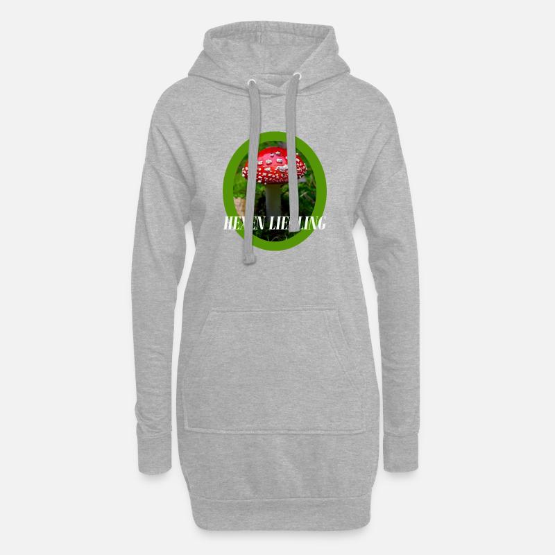 Toadstool Design - Hoodie Dress - heather grey