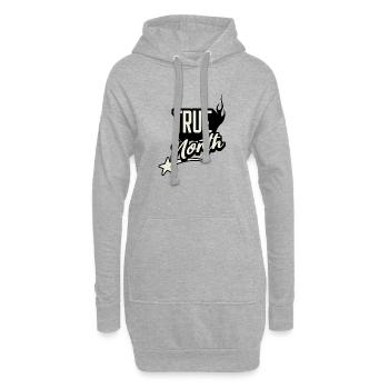 Conception typographique inspirante du Grand Nord - Sweat-shirt à capuche long Femme - gris chiné - Devant