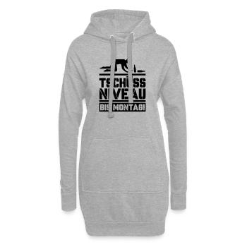 Tschüss Niveau bis Montag - Hoodie-Kleid - Grau meliert - Vorne