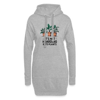 Es wird nicht gehortet, wenn seine Pflanzen - Hoodie-Kleid - Grau meliert - Vorne