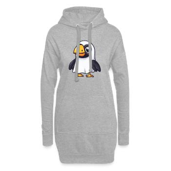 Toucan oiseau Halloween fantôme - Sweat-shirt à capuche long Femme - gris chiné - Devant