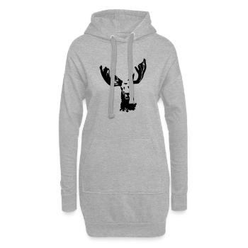 Élan - Sweat-shirt à capuche long Femme - gris chiné - Devant
