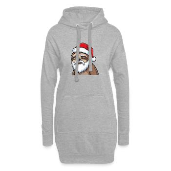 Lustiges müdes Faultier Xmas Motiv - Hoodie-Kleid - Grau meliert - Vorne