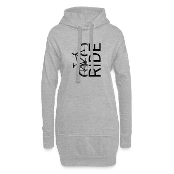 Ride Bike Art - Sweat-shirt à capuche long Femme - gris chiné - Devant