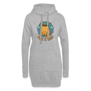 Chillkater avec des lunettes de soleil - Sweat-shirt à capuche long Femme - gris chiné - Devant