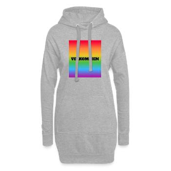 LGBT begrüßen Velkommen dänischen norwegischen sicheren Raum - Hoodie-Kleid - Grau meliert - Vorne