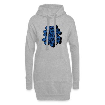 Faites votre mouvement – Style rétro - Sweat-shirt à capuche long Femme - gris chiné - Devant