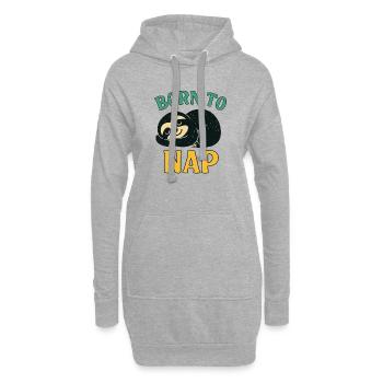 Born to Nap Sloth Illustration - Hoodie-Kleid - Grau meliert - Vorne