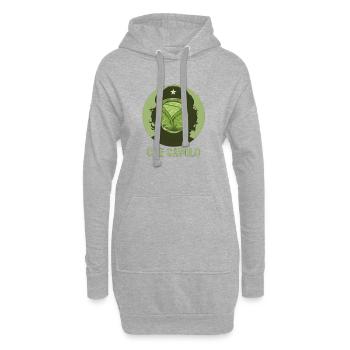 Design drôle : Quoi ce délire - Style Révolution - Sweat-shirt à capuche long Femme - gris chiné - Devant