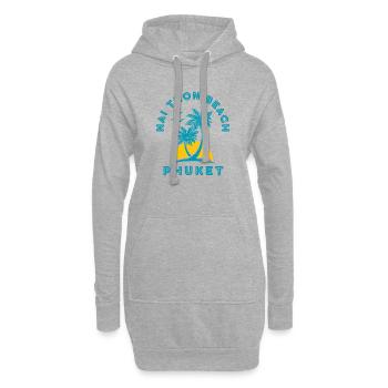 Nai Thon Beach Phuket Palm Sonnenuntergang - Hoodie-Kleid - Grau meliert - Vorne