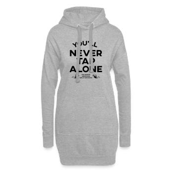 Vous ne claquetterez jamais seul – Claquettes / Stepptanz - Sweat-shirt à capuche long Femme - gris chiné - Devant