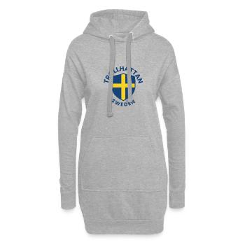 Trollhättan Schweden-Schild - Hoodie-Kleid - Grau meliert - Vorne