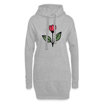 Muttertags Geschenk Mutter Muttertag Geschenkidee  - Hoodie-Kleid - Grau meliert - Vorne