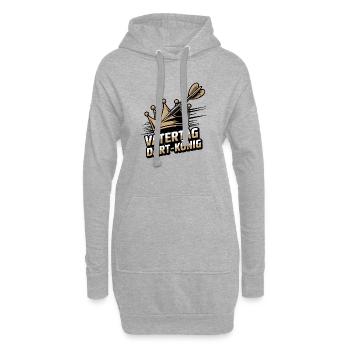 Dart König Papa Vatertag Geschenk Shirt 2026 - Hoodie-Kleid - Grau meliert - Vorne