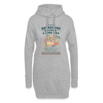 Sourdough Is Always A Good Idea Bread Baking Era - Hoodie Dress - heather grey - Front