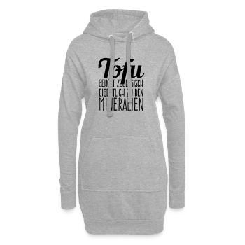 Tofu zoologisch - Hoodie-Kleid - Grau meliert - Vorne