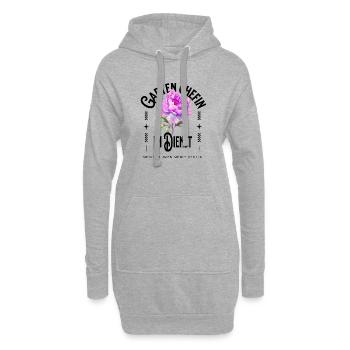 Die Gartenchefin - Deine Blumen, deine Regeln - Hoodie-Kleid - Grau meliert - Vorne