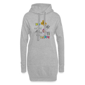 Be Happy  - Hoodie-Kleid - Grau meliert - Vorne