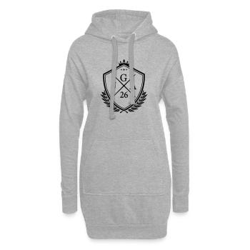 JGA 26 - Sweat-shirt à capuche long Femme - gris chiné - Devant