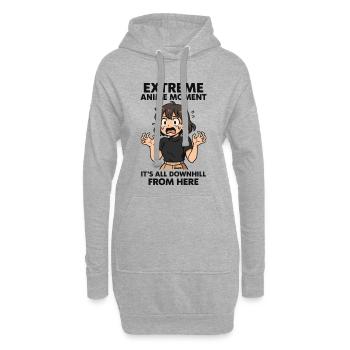 Extreme Anime Moment Downhill Vibe - Sweat-shirt à capuche long Femme - gris chiné - Devant