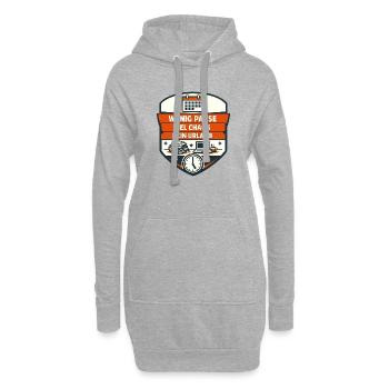 Wenig Pause Viel Chaos Shirt - Hoodie-Kleid - Grau meliert - Vorne