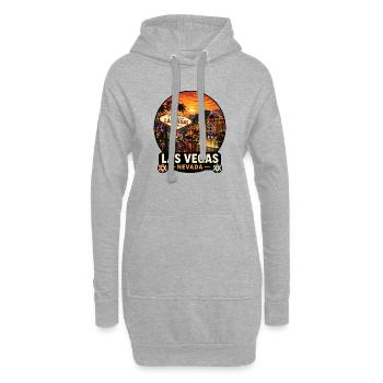 Las Vegas Nevada Sonnenuntergang Urlaub Design - Hoodie-Kleid - Grau meliert - Vorne