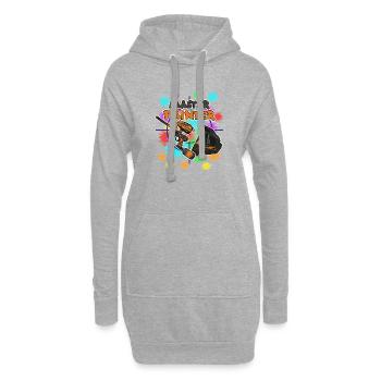 Maître peintre expert en paintball - Sweat-shirt à capuche long Femme - gris chiné - Devant