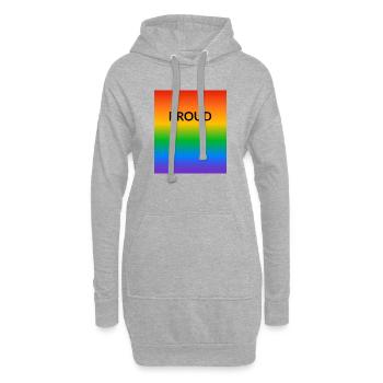 Fierté Arc-en-ciel LGBT - Sweat-shirt à capuche long Femme - gris chiné - Devant