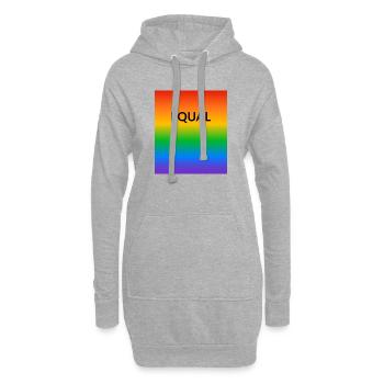 Rainbow Equal LGBT Pride Monat - Hoodie-Kleid - Grau meliert - Vorne