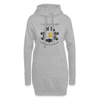 Numer_2 - Sweat-shirt à capuche long Femme - gris chiné - Devant
