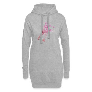 Cadeau Pickleball Pro pour les fans des joueurs de pickleball - Sweat-shirt à capuche long Femme - gris chiné - Devant