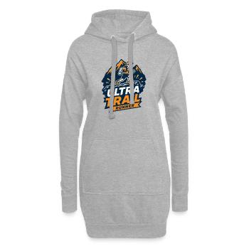Coureur d’ultra-trail - Sweat-shirt à capuche long Femme - gris chiné - Devant
