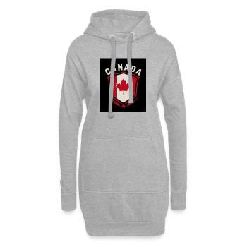 Canada Retro Sign Vintage Design - Sweat-shirt à capuche long Femme - gris chiné - Devant