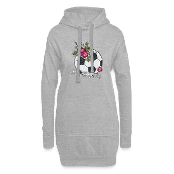 Football aux roses Suisse - Sweat-shirt à capuche long Femme - gris chiné - Devant