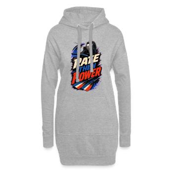 RATE THEN POWER - Hoodie Dress - heather grey - Front